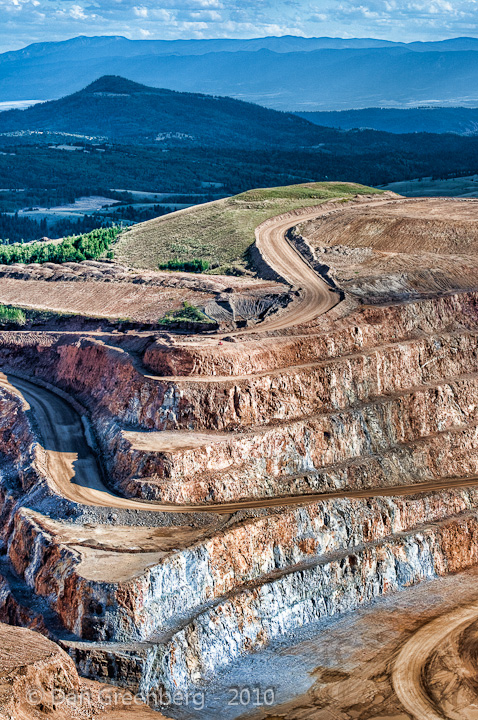 Roads and Layers in an Open Pit Gold Mine