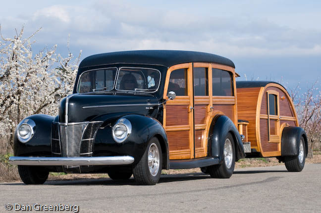 1940 Ford with Teardrop Camper