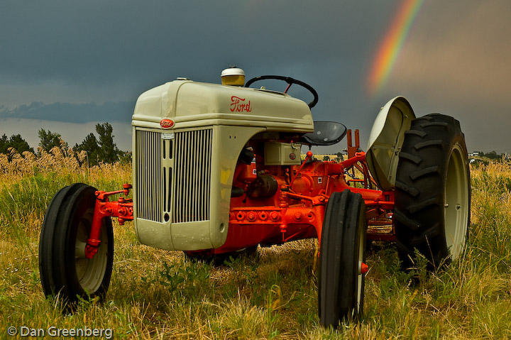 Ford Tractor with a Rainbow