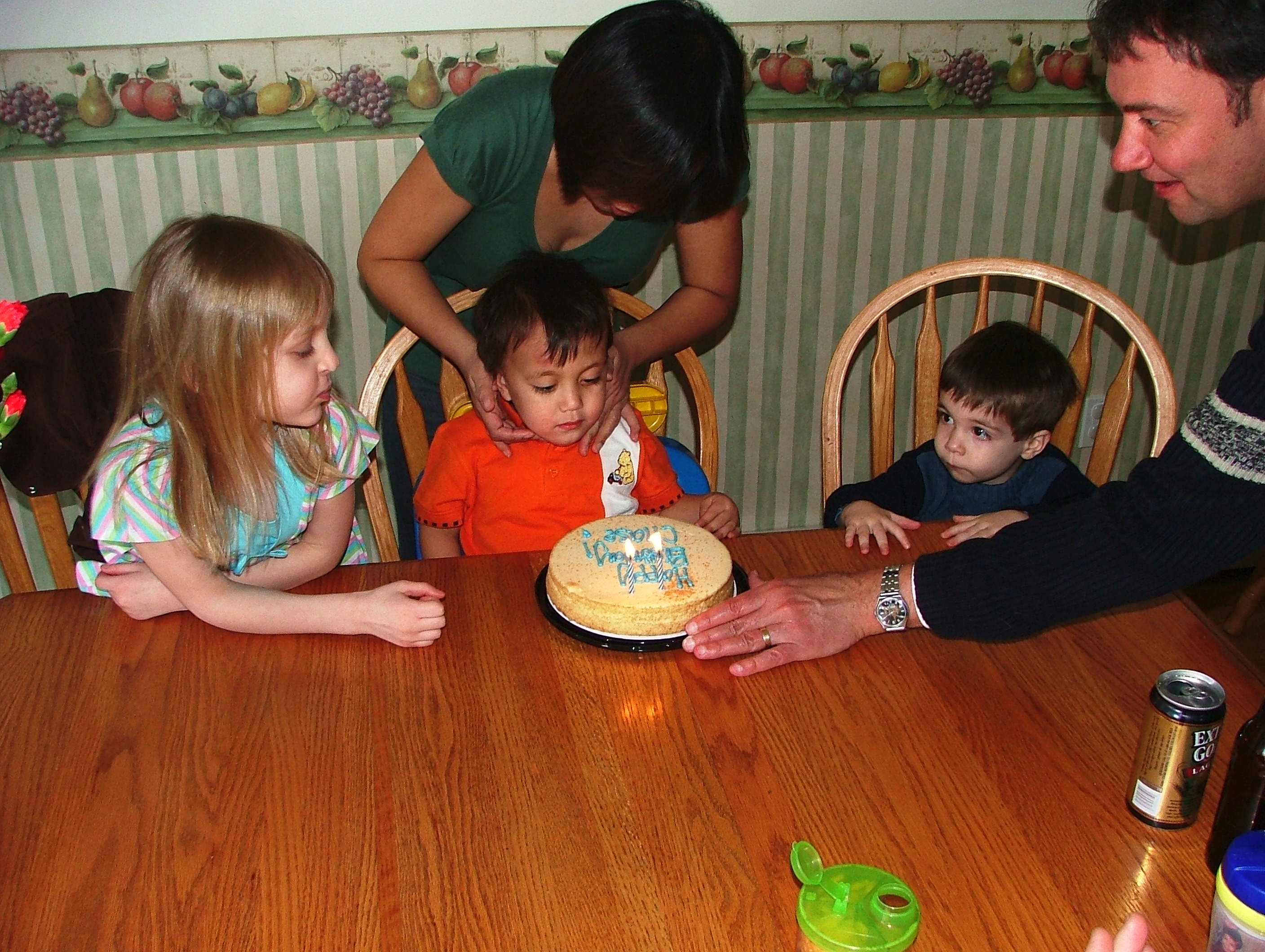 Blow the candles out now...my back starting to hurt!!  2nd Birthday