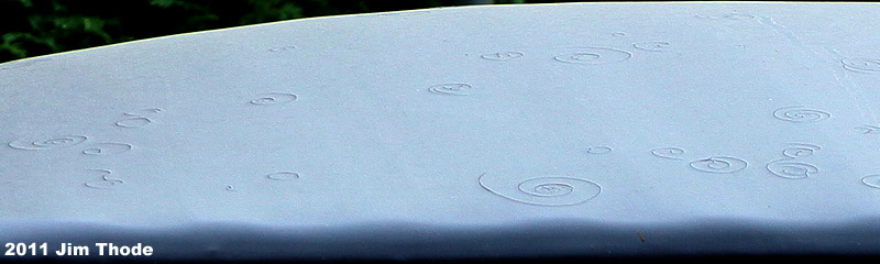 Hail damage on roof