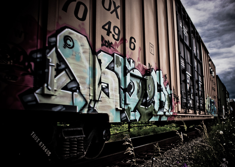 Train graffiti