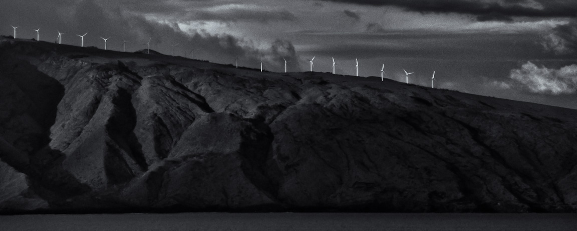 Wind turbines, Maui,Hawaii