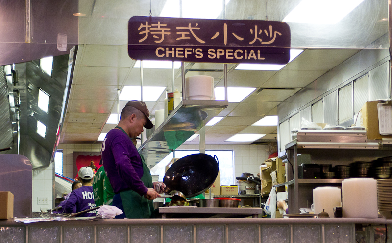 Cooking with wok