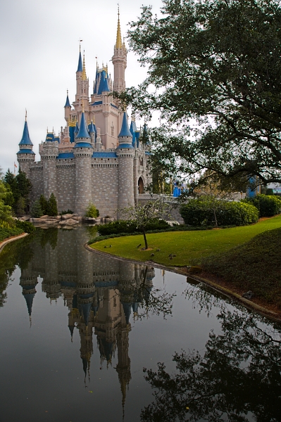 Castle reflection, Magic Kingdom Park, Disney World