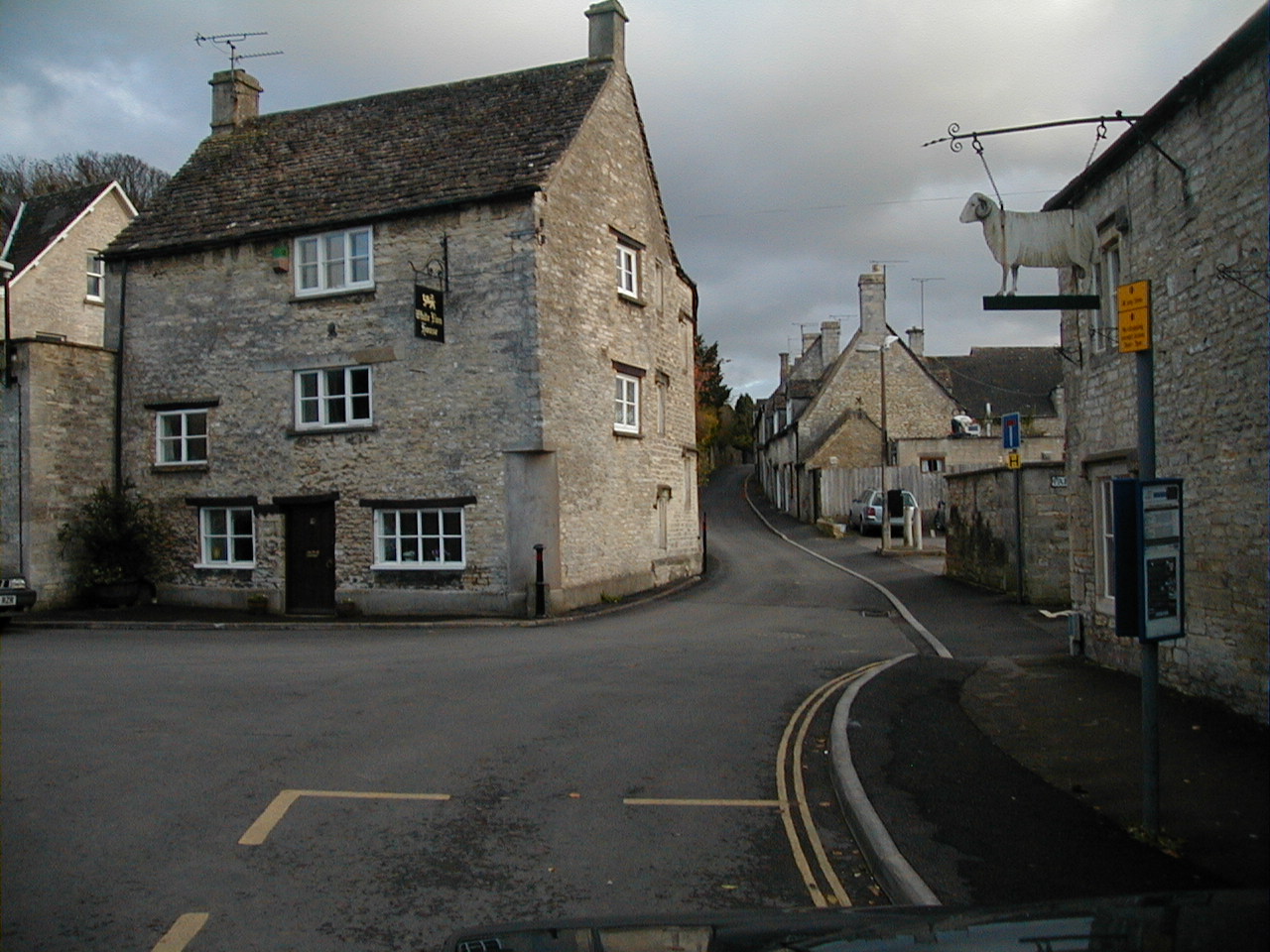 Looking up Friday Street in Minchinhampton