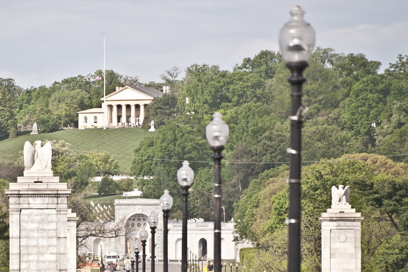..... view of Arlington National Cemetery and the Custis-Lee House.