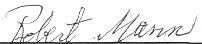Robert Thomas Mann Signature