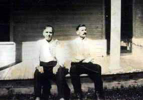 This is a shot of William John Whiston Merrill & his son LeRoy Charles Merrill, taken in Crete Nebraska. The original photograph was given to me by my grandmother Hazel Alice Merrill. I am now in possession of th eoriginal photograph.