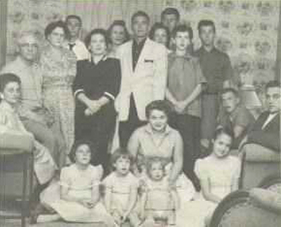 This shot was taken in Lincoln, Lancaster County, Nebraska circa 1955. It shows Paul Portsche with his children & grand children.