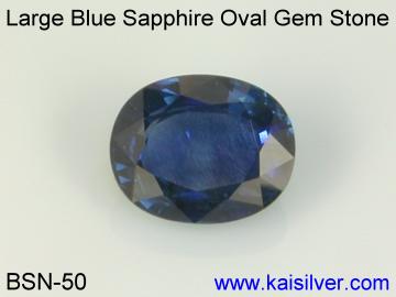 Big Blue Sapphire Gem Stone, Oval Blue Sapphire Gem