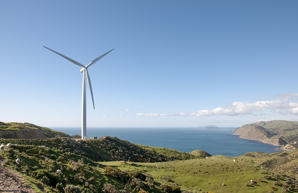 29 October 2012 - One of the Makara windfarm turbines
