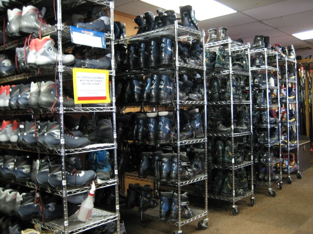 Boot Racks at the Badger Pass X-C Ski Hut