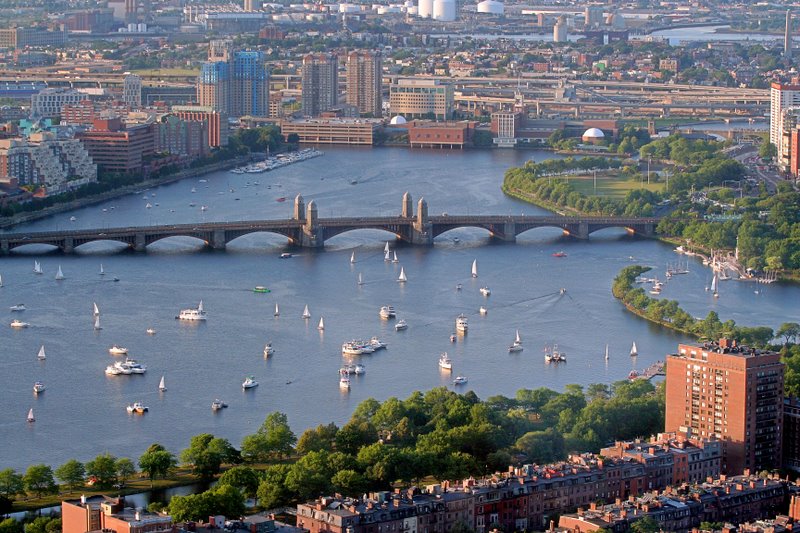 Sailboats on the Charles River, 4th of July