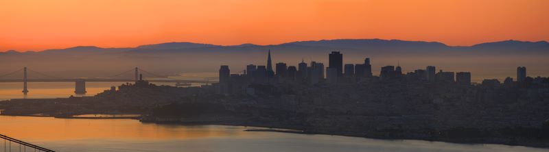 San Francisco Skyline at Dawn - Panorama