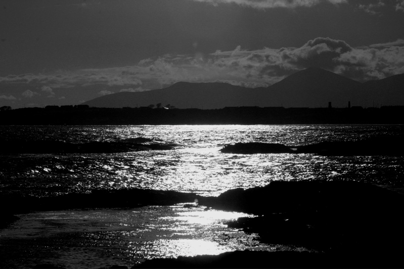 Sunset at Killard looking towards the Mourne Mountains