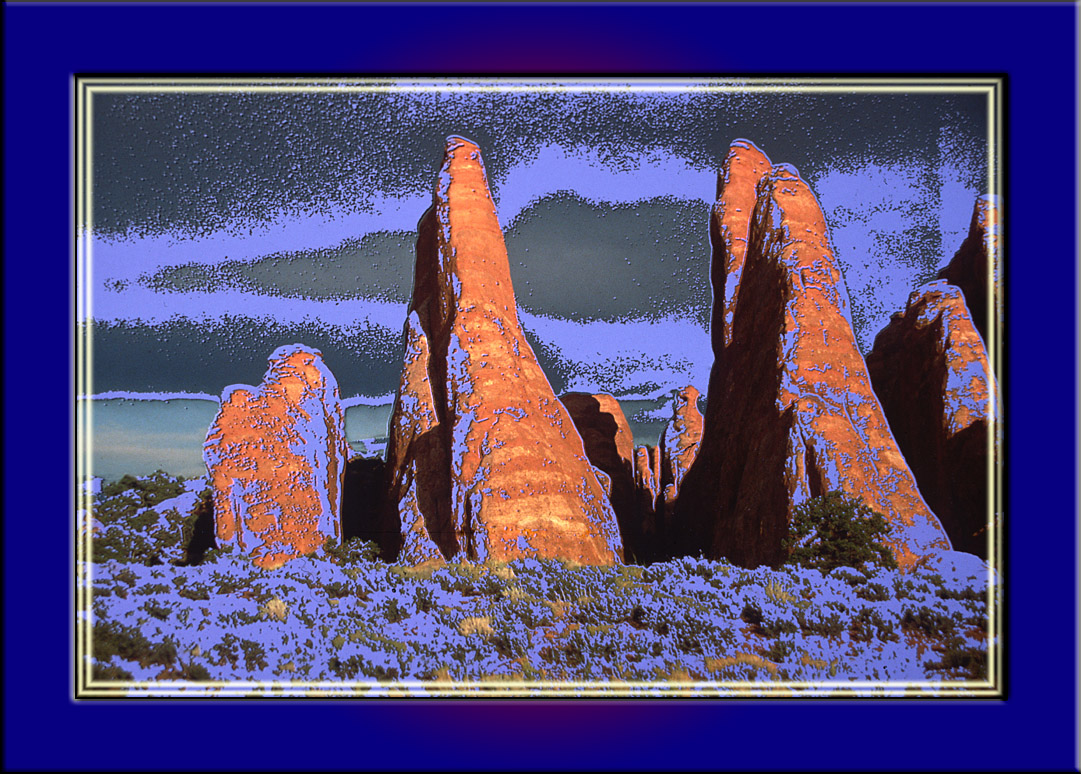 Desert Spires on another planet in another galaxy.