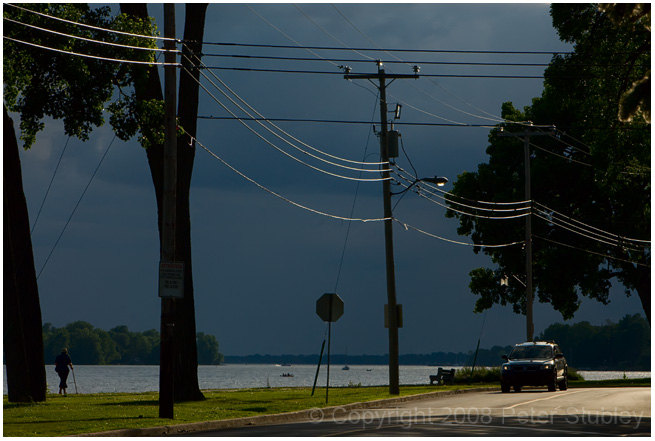 Power lines.