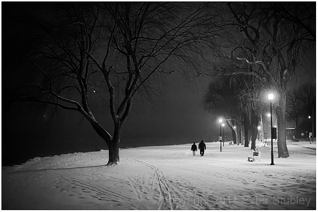 A winter nights walk.