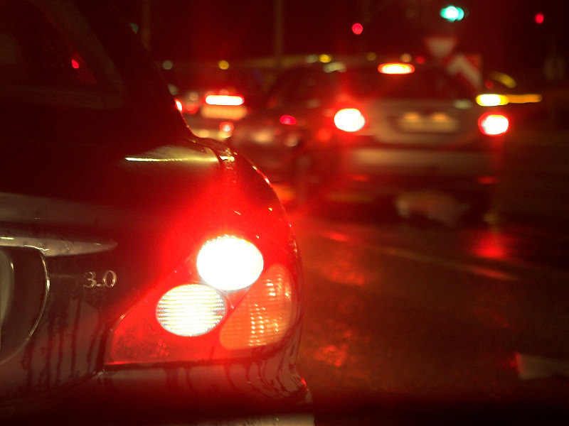 Lights on car