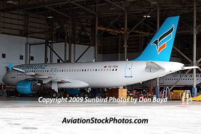 2009 - Turkuaz Airlines A320-214 TC-TCH (ex Air Jamaica 6Y-JMK) aviation stock photo #0123