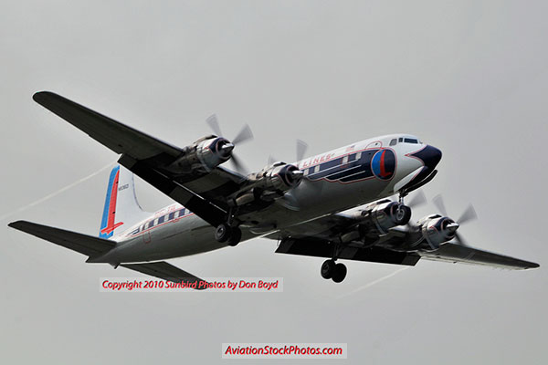 2010 - Historical Flight Foundations restored Eastern Air Lines DC-7B N836D aviation airline stock photo #5698