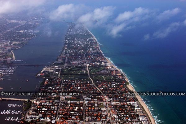2012 - Palm Beach aerial landscape stock photo
