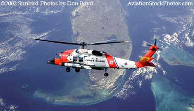 2002 - USCG HH-60J #CG-6041 over Florida - Coast Guard fantasy stock photo