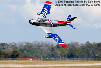 Dale Snodgrass performing in his F-86 air show stock photo #2369