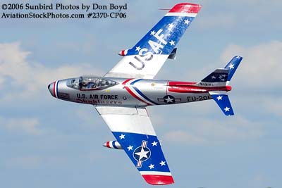 Dale Snodgrass performing in his F-86 air show stock photo #2370