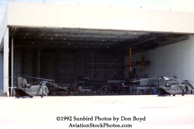 1992 - US Army Chinooks and personnel using former Eastern L1011 hangar for Hurricane Andrew relief operations