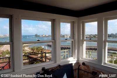 2007 - View of inlet from former 4th floor Watch Tower at former Coast Guard Station Lake Worth Inlet stock photo #0886