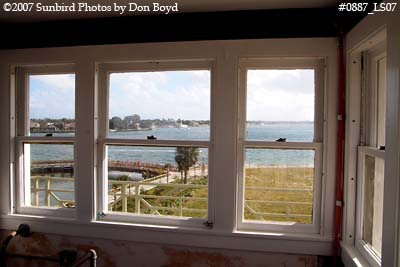 2007 - View of Palm Beach from former 4th floor Watch Tower at former Coast Guard Station Lake Worth Inlet stock photo #0887