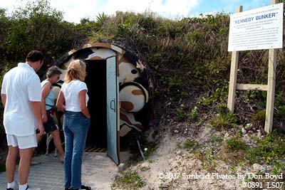 2007 - Entrance to the John F. Kennedy bomb bunker on Peanut Island landscape stock photo #0891