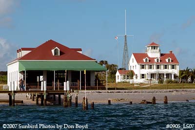 2007 - South view of former Coast Guard Station Lake Worth Inlet on Peanut Island landscape stock photo #0905