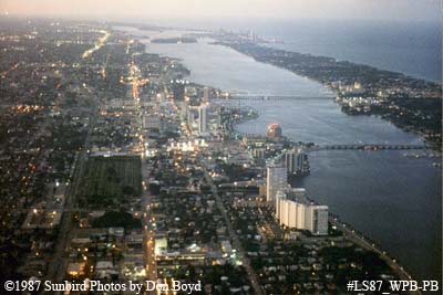 1987 - West Palm Beach (left), Peanut Island (top), and Palm Beach (right)