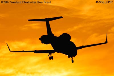 Bombardier Aerospace Corporation's Learjet 60 N245FX corporate aviation sunset stock photo #2956