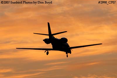 Unknown Cessna Citation 56X corporate aviation sunset stock photo #2990