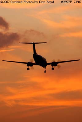 AirHerrig LLC's Beech Super King Air A-200 N637B corporate aviation sunset stock photo #2997P