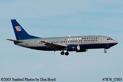 United Airlines Shuttle B737-322 N395UA airline aviation stock photo #7876