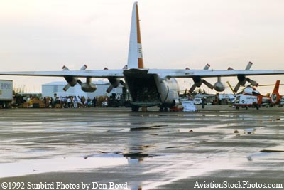 1992 - Coast Guard operations after Hurricane Andrew - HC-130H and HH-65 #6509
