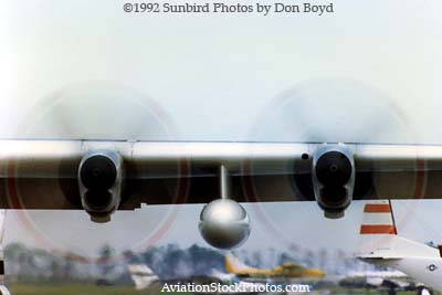 1992 - Coast Guard operations after Hurricane Andrew - HC-130H props and tail of leased CASA-212