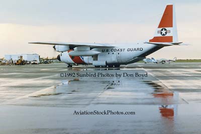 1992 - Coast Guard operations after Hurricane Andrew - HC-130H from USCG Air Station Clearwater