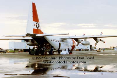 1992 - Coast Guard operations after Hurricane Andrew - HC-130H from USCG Air Station Clearwater