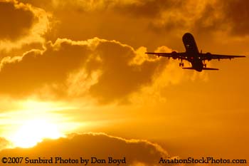 Air Jamaica Airbus A321 airline sunset aviation stock photo #3074