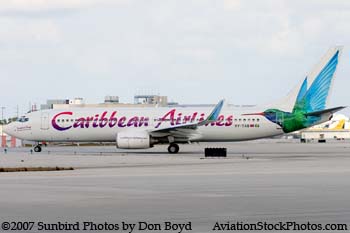 Caribbean Airlines Boeing B737-8Q8 9Y-TAB airline aviation stock photo #3025