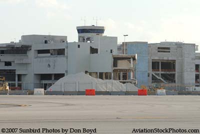 2007 - Miami International Airport's Concourse B Tower about to be demolished stock photo #3046