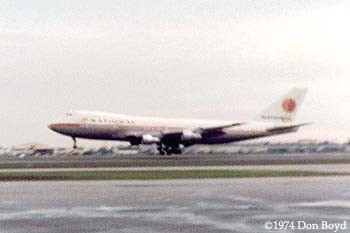 1974 - National Airlines B747-135 at Miami