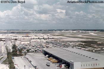 1974 - Eastern Air Cargo Building and Concourse B in the background