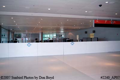 2007 - the far east security checkpoint at the new South Terminal at Miami International Airport aviation stock photo #2240